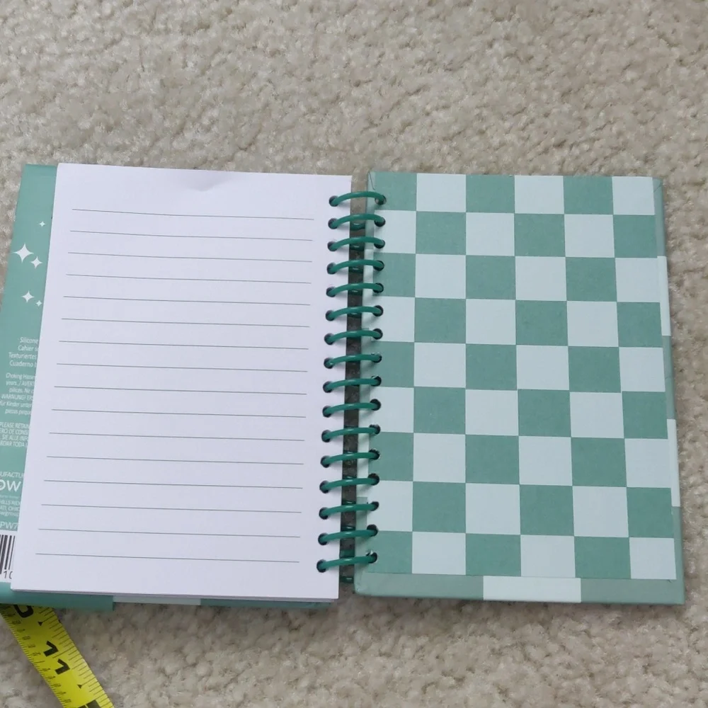Lot of 7 Teal Green shaggy sensory silicone-textured journals Educational Y2K